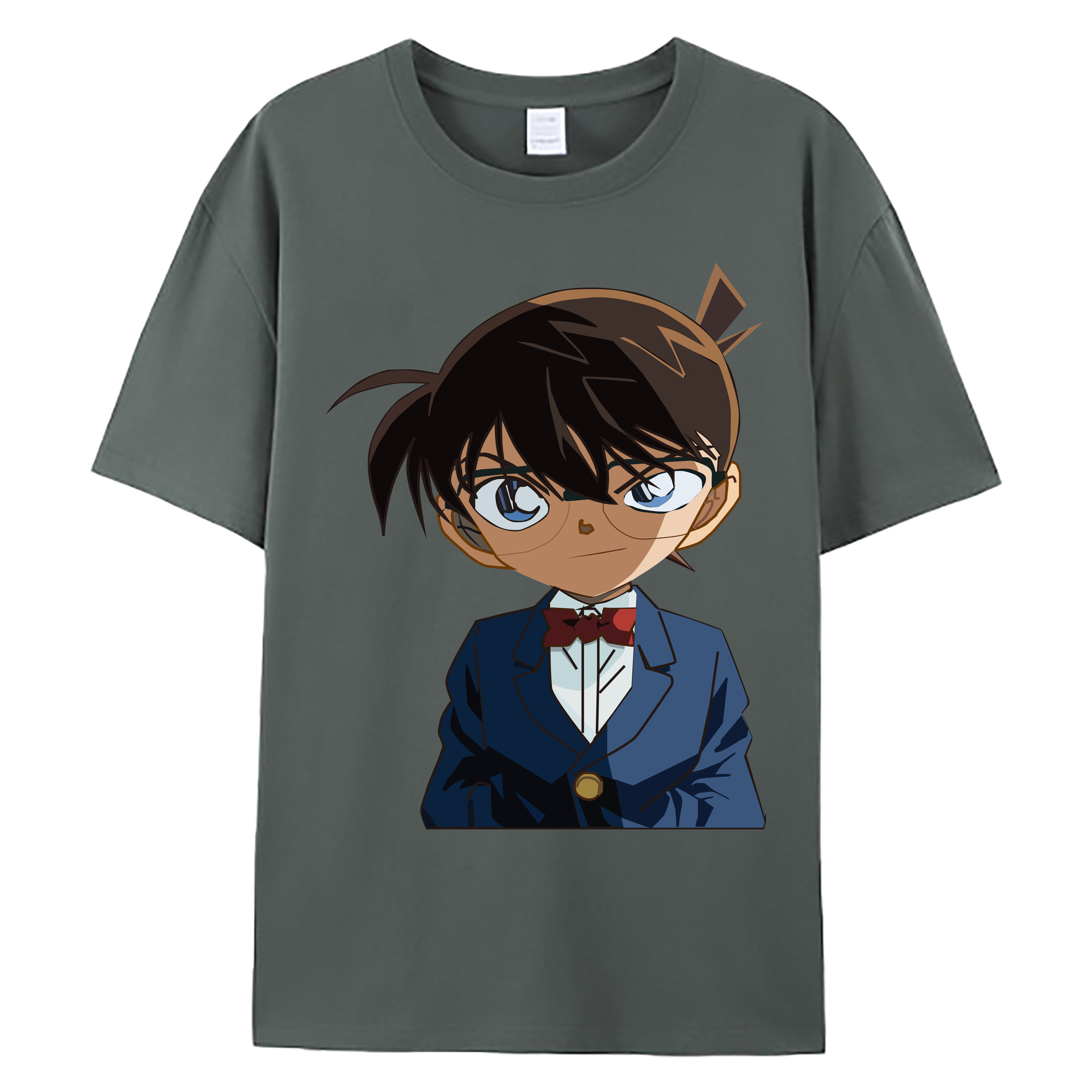 （画像用） 名探偵コナン 江戸川 コナン Detective Conan Conan Edogawa 綿100％ メンズ半袖Tシャツ｜肌触りやわらか＆通気性